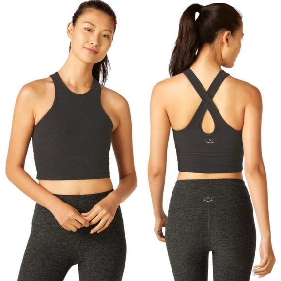 Beyond Yoga Spacedye Studio Cropped Tank Halter Longline Sports Bra Size Small - Picture 1 of 13
